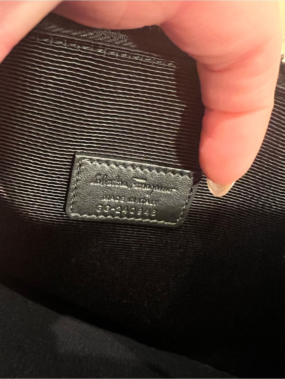 Salvatore Ferragamo Black Leather Wristlet Clutch - Picture 4 of 7
